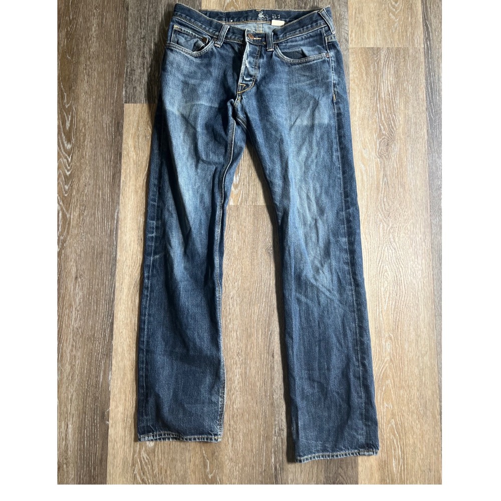 Straight Leg Jeans Women 31 Blue Good Button Fly Medium Wash Denim